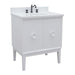 Bellaterra Home Stora 31" 2-Door 1-Drawer White Freestanding Vanity Set With Ceramic Undermount Oval Sink and White Quartz Top - Luxe Vanity & Tub