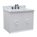 Bellaterra Home Stora 31" 2-Door 1-Drawer White Wall-Mount Vanity Set With Ceramic Undermount Rectangular Sink and White Carrara Marble Top - Luxe Vanity & Tub