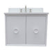 Bellaterra Home Stora 31" 2-Door 1-Drawer White Wall-Mount Vanity Set With Ceramic Undermount Rectangular Sink and White Quartz Top - Luxe Vanity & Tub