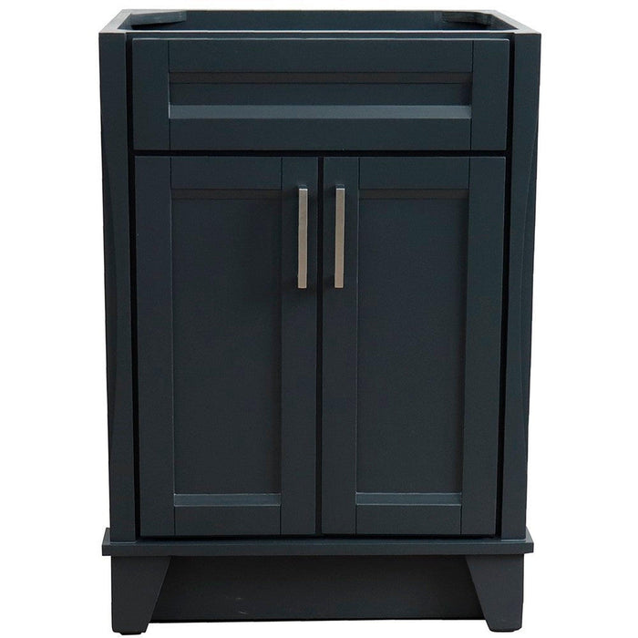 Bellaterra Home Terni 24" 2-Door 1-Drawer Dark Gray Freestanding Vanity Base