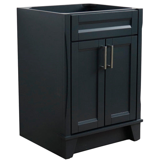 Bellaterra Home Terni 24" 2-Door 1-Drawer Dark Gray Freestanding Vanity Base - Luxe Vanity & Tub