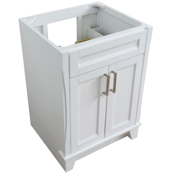 Bellaterra Home Terni 24" 2-Door 1-Drawer White Freestanding Vanity Base - Luxe Vanity & Tub