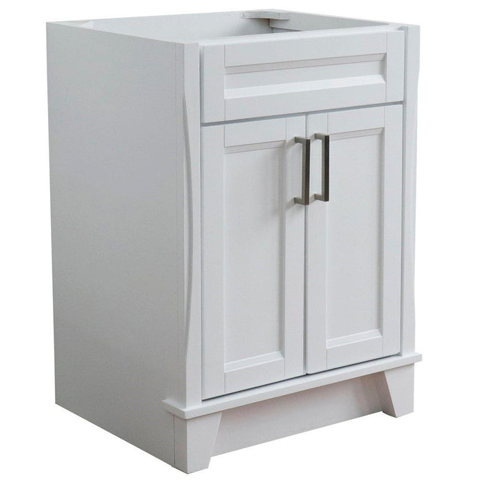 Bellaterra Home Terni 24" 2-Door 1-Drawer White Freestanding Vanity Base - Luxe Vanity & Tub