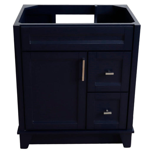 Bellaterra Home Terni 30" 1-Door 2-Drawer Blue Freestanding Vanity Base - Luxe Vanity & Tub