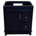 Bellaterra Home Terni 30" 1-Door 2-Drawer Blue Freestanding Vanity Base - Luxe Vanity & Tub