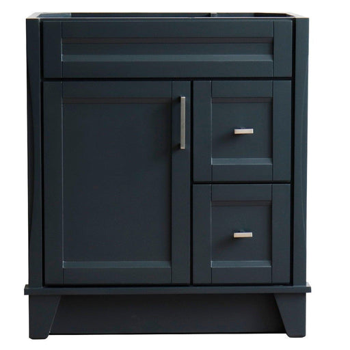 Bellaterra Home Terni 30" 1-Door 2-Drawer Dark Gray Freestanding Vanity Base