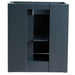 Bellaterra Home Terni 30" 1-Door 2-Drawer Dark Gray Freestanding Vanity Base - Luxe Vanity & Tub