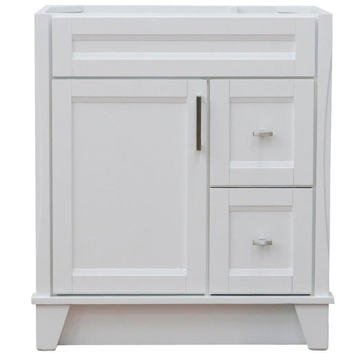 Bellaterra Home Terni 30" 1-Door 2-Drawer White Freestanding Vanity Base