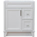 Bellaterra Home Terni 30" 1-Door 2-Drawer White Freestanding Vanity Base