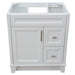 Bellaterra Home Terni 30" 1-Door 2-Drawer White Freestanding Vanity Base - Luxe Vanity & Tub