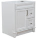 Bellaterra Home Terni 30" 1-Door 2-Drawer White Freestanding Vanity Base - Luxe Vanity & Tub