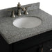 Bellaterra Home Terni 31" 1-Door 2-Drawer Dark Gray Freestanding Vanity Set With Ceramic Undermount Oval Sink and Gray Granite Top - Luxe Vanity & Tub