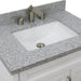 Bellaterra Home Terni 31" 1-Door 2-Drawer White Freestanding Vanity Set With Ceramic Undermount Rectangular Sink and Gray Granite Top - Luxe Vanity & Tub