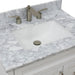 Bellaterra Home Terni 31" 1-Door 2-Drawer White Freestanding Vanity Set With Ceramic Undermount Rectangular Sink and White Carrara Marble Top - Luxe Vanity & Tub