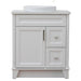 Bellaterra Home Terni 31" 1-Door 2-Drawer White Freestanding Vanity Set With Ceramic Vessel Sink and White Quartz Top - Luxe Vanity & Tub