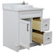 Bellaterra Home Terni 31" 1-Door 2-Drawer White Freestanding Vanity Set With Ceramic Vessel Sink and White Quartz Top - Luxe Vanity & Tub