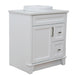 Bellaterra Home Terni 31" 1-Door 2-Drawer White Freestanding Vanity Set With Ceramic Vessel Sink and White Quartz Top - Luxe Vanity & Tub