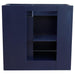 Bellaterra Home Terni 36" 1-Door 2-Drawer Blue Freestanding Vanity Base With Left Door - Luxe Vanity & Tub