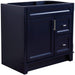 Bellaterra Home Terni 36" 1-Door 2-Drawer Blue Freestanding Vanity Base With Left Door - Luxe Vanity & Tub