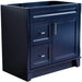 Bellaterra Home Terni 36" 1-Door 2-Drawer Blue Freestanding Vanity Base With Right Door - Luxe Vanity & Tub