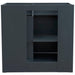 Bellaterra Home Terni 36" 1-Door 2-Drawer Dark Gray Freestanding Vanity Base With Left Door - Luxe Vanity & Tub