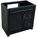 Bellaterra Home Terni 36" 1-Door 2-Drawer Dark Gray Freestanding Vanity Base With Left Door - Luxe Vanity & Tub