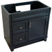 Bellaterra Home Terni 36" 1-Door 2-Drawer Dark Gray Freestanding Vanity Base With Right Door - Luxe Vanity & Tub