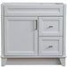 Bellaterra Home Terni 36" 1-Door 2-Drawer White Freestanding Vanity Base With Left Door