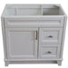 Bellaterra Home Terni 36" 1-Door 2-Drawer White Freestanding Vanity Base With Left Door - Luxe Vanity & Tub