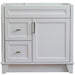 Bellaterra Home Terni 36" 1-Door 2-Drawer White Freestanding Vanity Base With Right Door