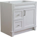 Bellaterra Home Terni 36" 1-Door 2-Drawer White Freestanding Vanity Base With Right Door - Luxe Vanity & Tub