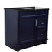 Bellaterra Home Terni 37" 1-Door 2-Drawer Blue Freestanding Vanity Set - Luxe Vanity & Tub