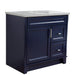 Bellaterra Home Terni 37" 1-Door 2-Drawer Blue Freestanding Vanity Set - Luxe Vanity & Tub