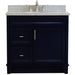 Bellaterra Home Terni 37" 1-Door 2-Drawer Blue Freestanding Vanity Set - Luxe Vanity & Tub