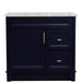 Bellaterra Home Terni 37" 1-Door 2-Drawer Blue Freestanding Vanity Set - Luxe Vanity & Tub