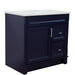 Bellaterra Home Terni 37" 1-Door 2-Drawer Blue Freestanding Vanity Set - Luxe Vanity & Tub