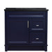 Bellaterra Home Terni 37" 1-Door 2-Drawer Blue Freestanding Vanity Set - Luxe Vanity & Tub