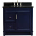 Bellaterra Home Terni 37" 1-Door 2-Drawer Blue Freestanding Vanity Set - Luxe Vanity & Tub