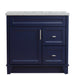 Bellaterra Home Terni 37" 1-Door 2-Drawer Blue Freestanding Vanity Set - Luxe Vanity & Tub