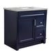 Bellaterra Home Terni 37" 1-Door 2-Drawer Blue Freestanding Vanity Set - Luxe Vanity & Tub