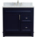 Bellaterra Home Terni 37" 1-Door 2-Drawer Blue Freestanding Vanity Set - Luxe Vanity & Tub