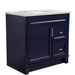 Bellaterra Home Terni 37" 1-Door 2-Drawer Blue Freestanding Vanity Set - Luxe Vanity & Tub