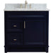 Bellaterra Home Terni 37" 1-Door 2-Drawer Blue Freestanding Vanity Set - Luxe Vanity & Tub