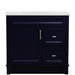 Bellaterra Home Terni 37" 1-Door 2-Drawer Blue Freestanding Vanity Set - Luxe Vanity & Tub