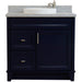 Bellaterra Home Terni 37" 1-Door 2-Drawer Blue Freestanding Vanity Set - Luxe Vanity & Tub