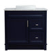 Bellaterra Home Terni 37" 1-Door 2-Drawer Blue Freestanding Vanity Set - Luxe Vanity & Tub