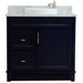 Bellaterra Home Terni 37" 1-Door 2-Drawer Blue Freestanding Vanity Set - Luxe Vanity & Tub