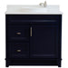 Bellaterra Home Terni 37" 1-Door 2-Drawer Blue Freestanding Vanity Set - Luxe Vanity & Tub