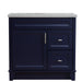 Bellaterra Home Terni 37" 1-Door 2-Drawer Blue Freestanding Vanity Set - Luxe Vanity & Tub