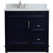 Bellaterra Home Terni 37" 1-Door 2-Drawer Blue Freestanding Vanity Set - Luxe Vanity & Tub